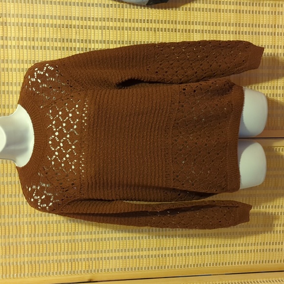 cupcake Sweaters - NWT Cupcake by Francesca's brown knit sweater sz s
